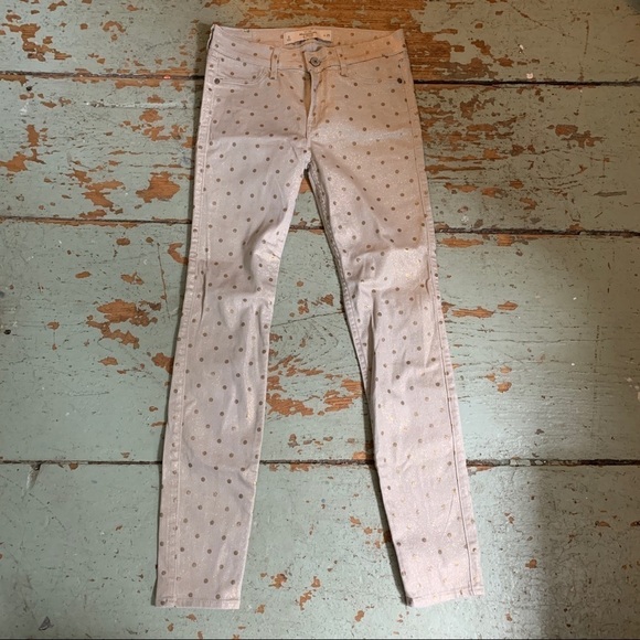 Abercrombie Gold Metallic Polka Dot Jeans - Picture 4 of 5